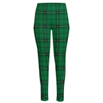 Green Stewart Tartan Print High-Waisted Pocket Leggings