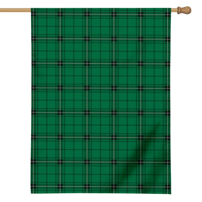 Green Stewart Tartan Print House Flag