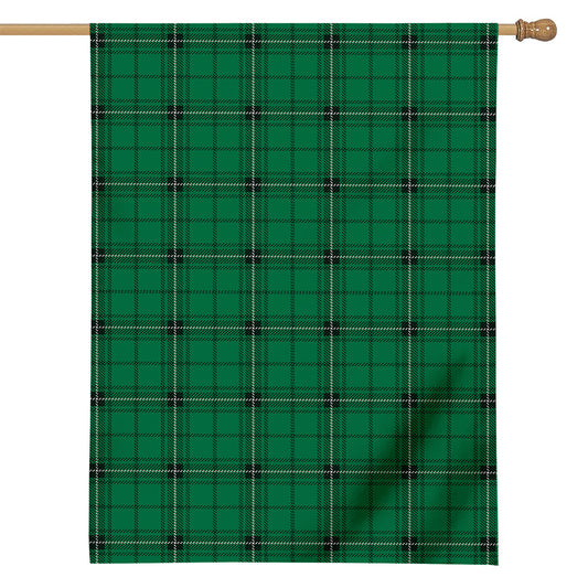 Green Stewart Tartan Print House Flag
