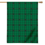 Green Stewart Tartan Print House Flag