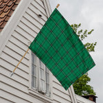 Green Stewart Tartan Print House Flag