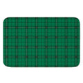 Green Stewart Tartan Print Indoor Door Mat