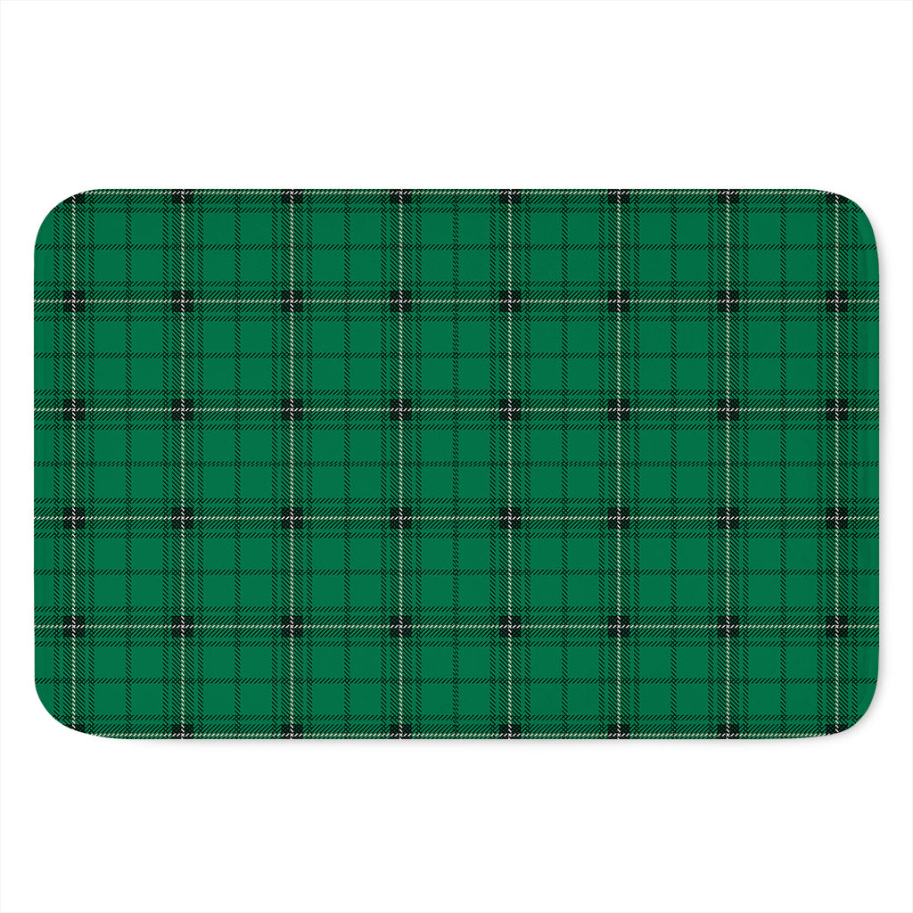 Green Stewart Tartan Print Indoor Door Mat