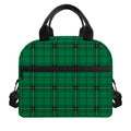 Green Stewart Tartan Print Insulated Lunch Bag