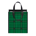 Green Stewart Tartan Print Insulated Lunch Tote