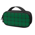 Green Stewart Tartan Print Portable Cooler Travel Case