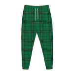 Green Stewart Tartan Print Jogger Pants