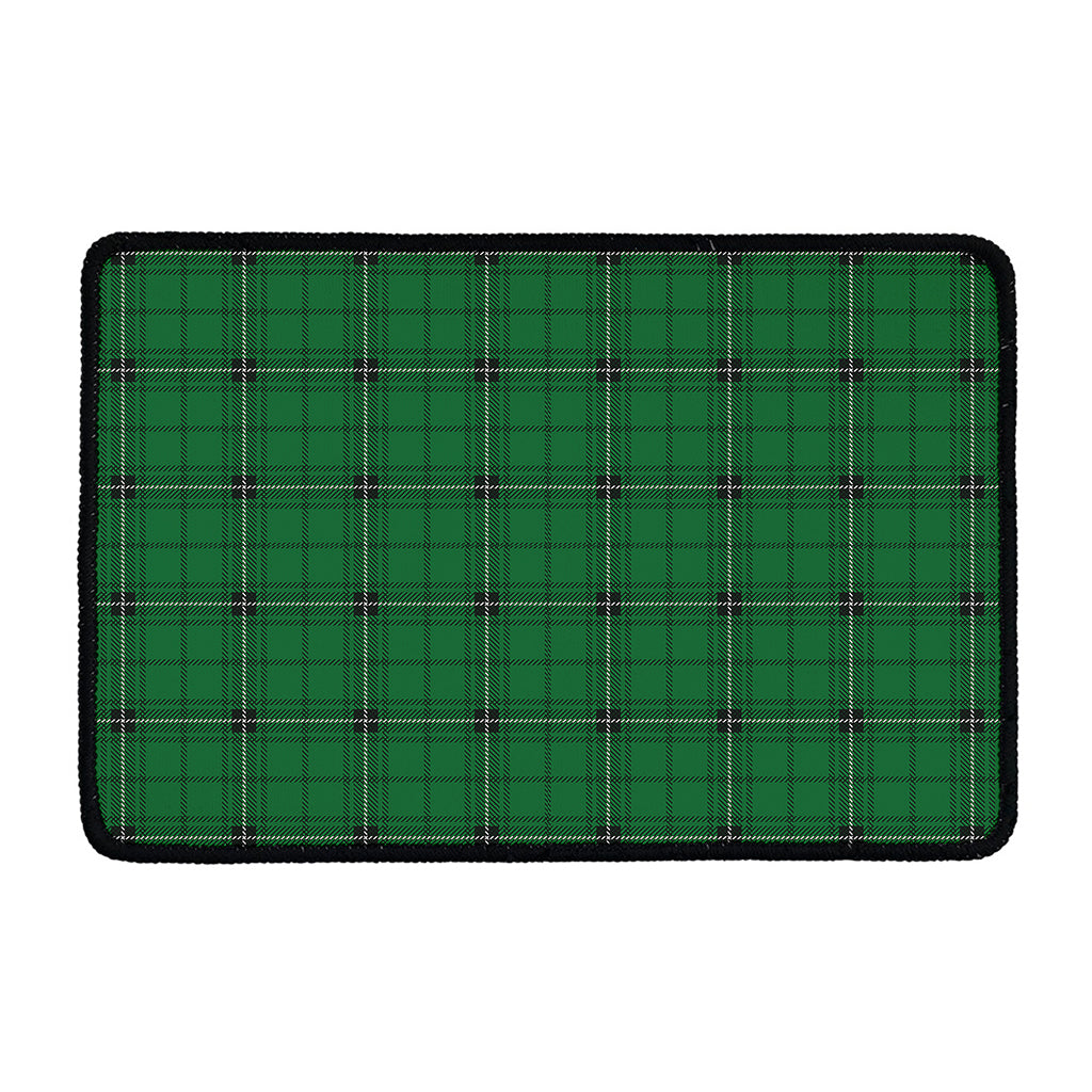 Green Stewart Tartan Print Kitchen Mat
