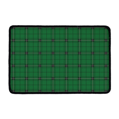 Green Stewart Tartan Print Kitchen Mat