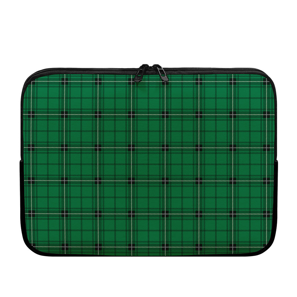 Green Stewart Tartan Print Laptop Sleeve
