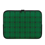 Green Stewart Tartan Print Laptop Sleeve