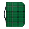 Green Stewart Tartan Print Leather Bible Cover