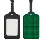 Green Stewart Tartan Print Luggage Tag