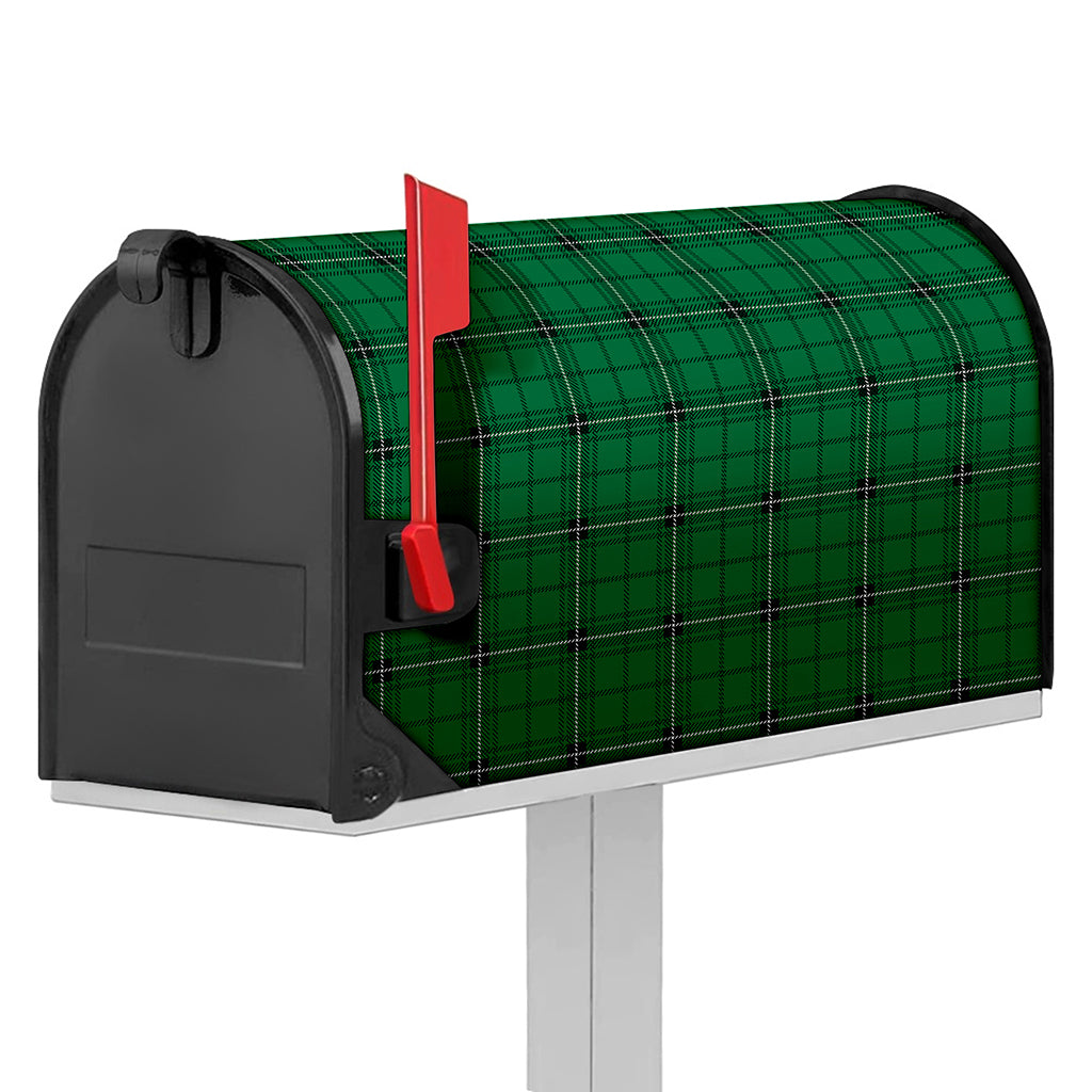 Green Stewart Tartan Print Mailbox Cover