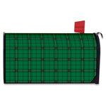 Green Stewart Tartan Print Mailbox Cover
