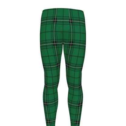 Green Stewart Tartan Print Men's leggings