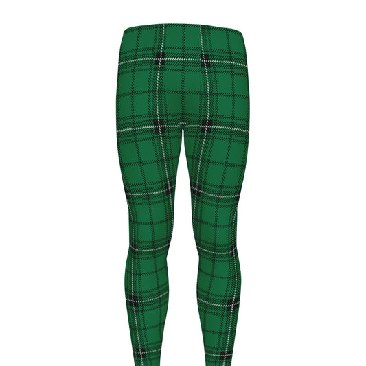Green Stewart Tartan Print Men's leggings