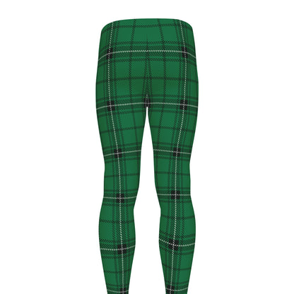 Green Stewart Tartan Print Men's leggings