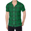 Green Stewart Tartan Print Men's Shirt