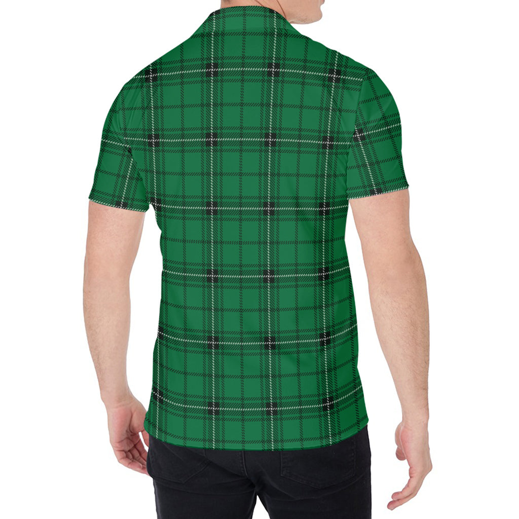 Green Stewart Tartan Print Men's Shirt