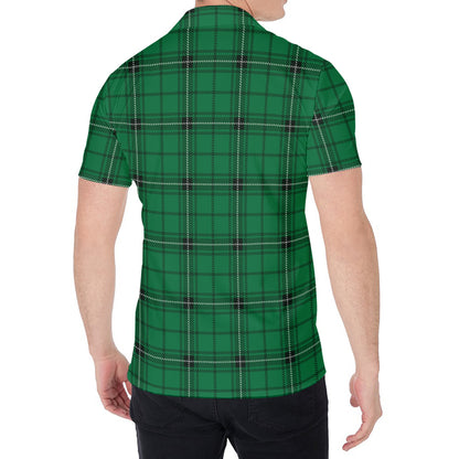 Green Stewart Tartan Print Men's Shirt