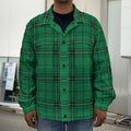 Green Stewart Tartan Print Men's Shirt Jacket