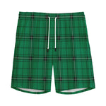 Green Stewart Tartan Print Men's Sports Shorts