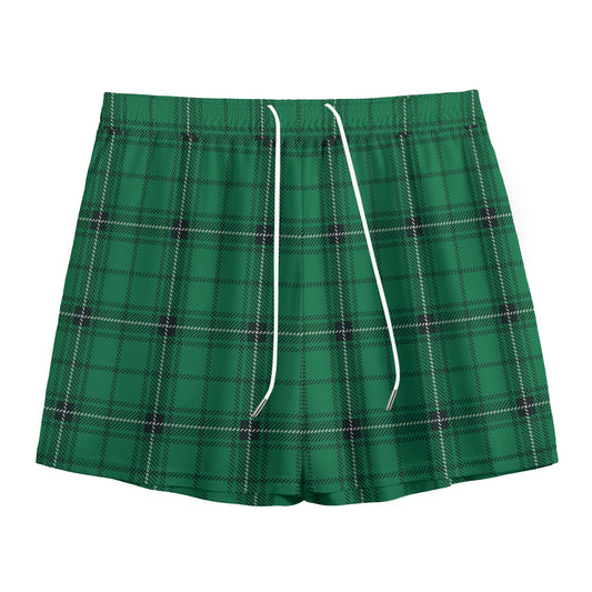 Green Stewart Tartan Print Mesh Shorts