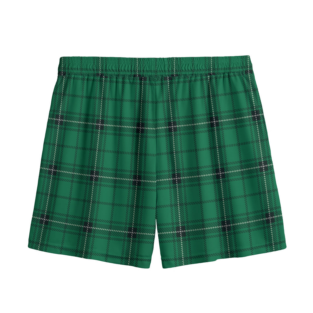Green Stewart Tartan Print Mesh Shorts