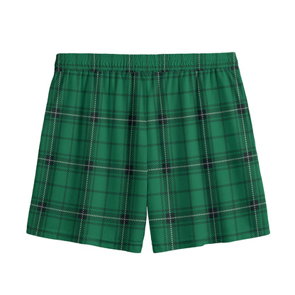 Green Stewart Tartan Print Mesh Shorts