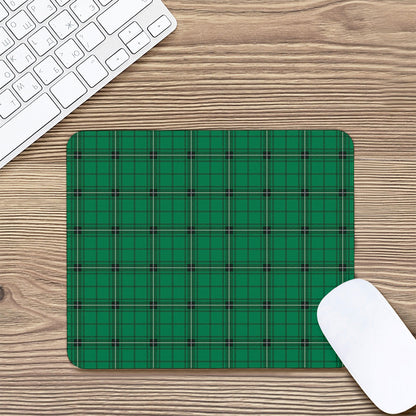 Green Stewart Tartan Print Mouse Pad