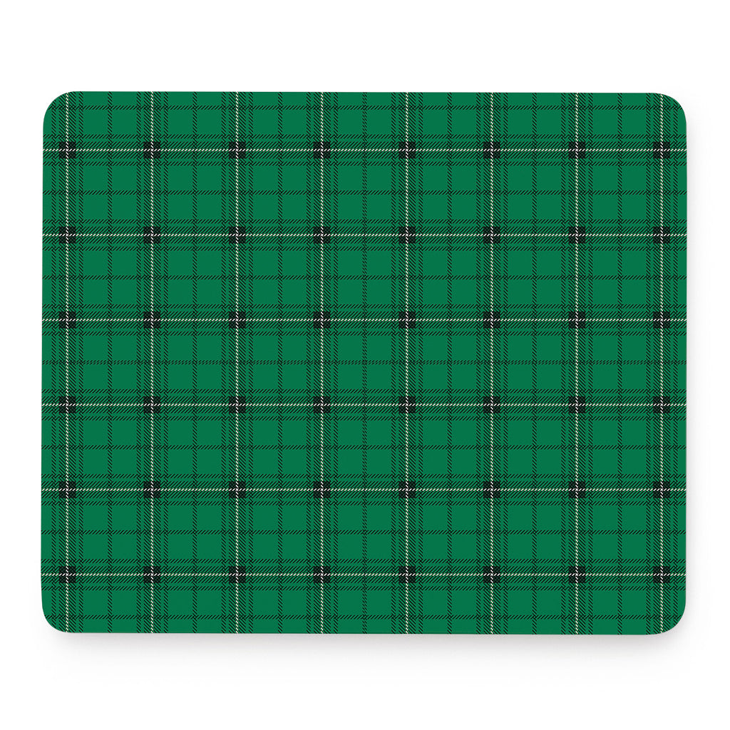 Green Stewart Tartan Print Mouse Pad