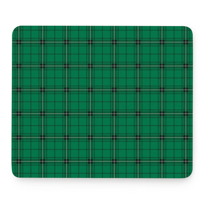 Green Stewart Tartan Print Mouse Pad