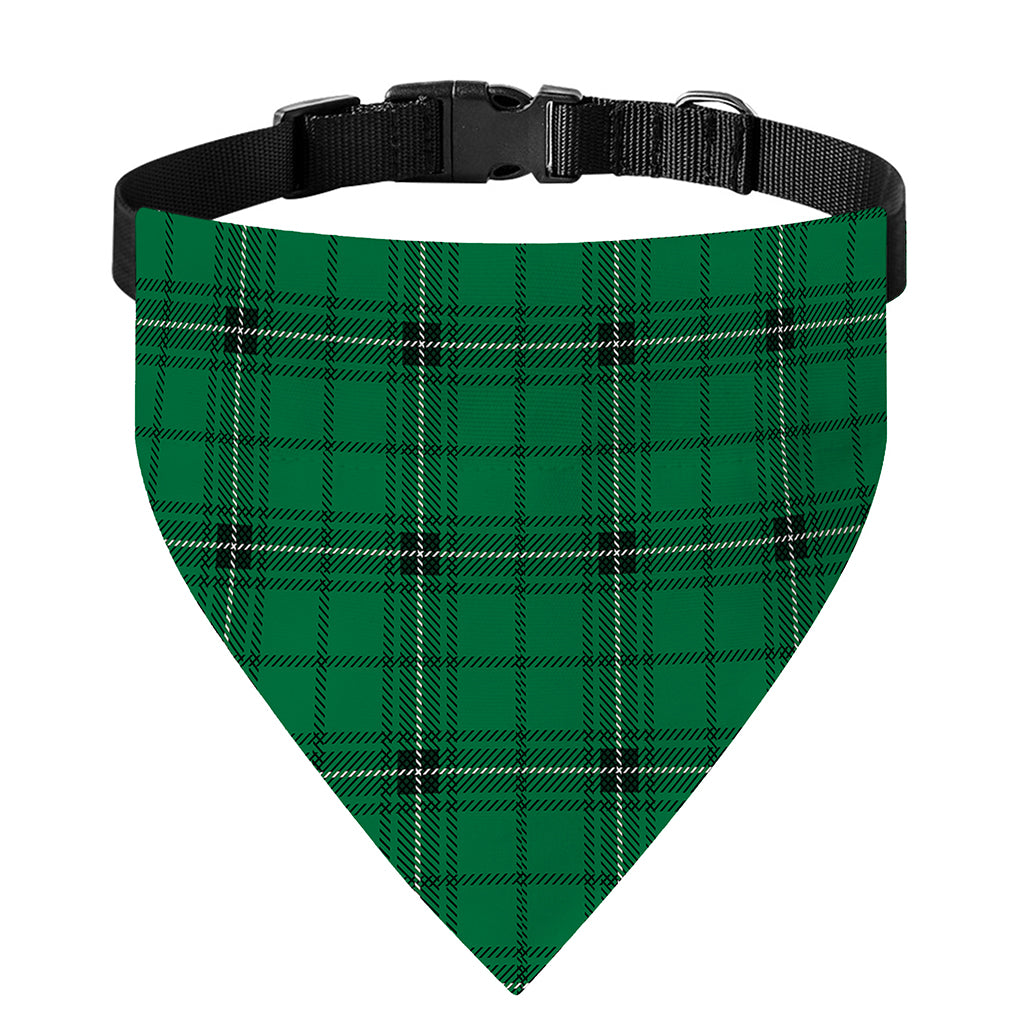Green Stewart Tartan Print Over The Collar Dog Bandana