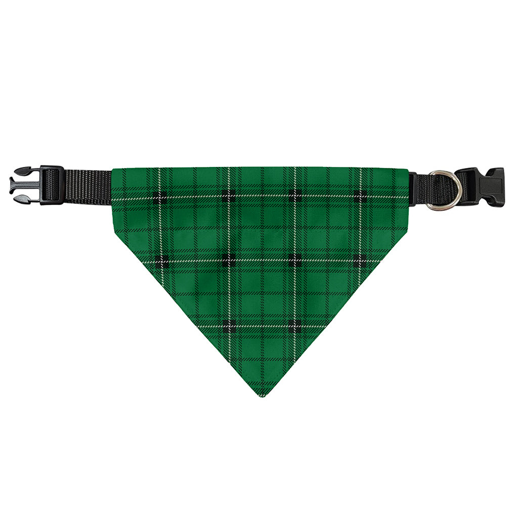 Green Stewart Tartan Print Over The Collar Dog Bandana