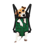 Green Stewart Tartan Print Pet Carrier Backpack