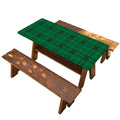 Green Stewart Tartan Print Picnic Table Cover