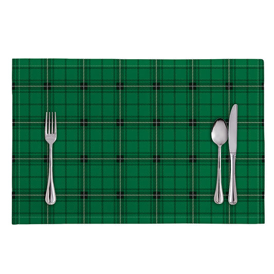 Green Stewart Tartan Print Placemat