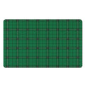 Green Stewart Tartan Print Polyester Doormat
