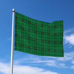 Green Stewart Tartan Print Polyester Flag