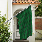 Green Stewart Tartan Print Polyester Flag