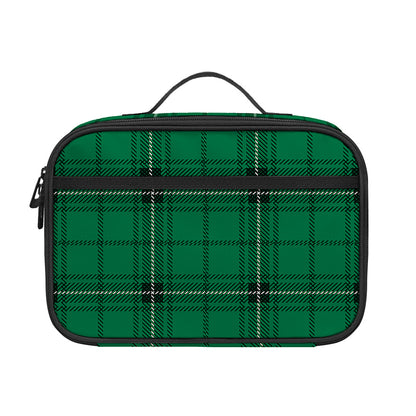 Green Stewart Tartan Print Portable Lunch Bag