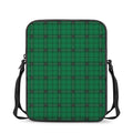Green Stewart Tartan Print Rectangular Crossbody Bag