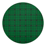 Green Stewart Tartan Print Round Blanket