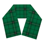 Green Stewart Tartan Print Scarf