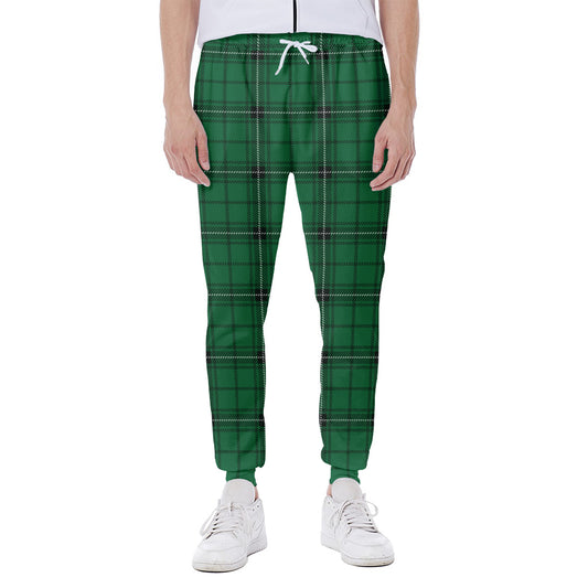 Green Stewart Tartan Print Scuba Joggers