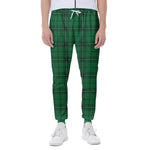 Green Stewart Tartan Print Scuba Joggers