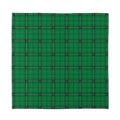 Green Stewart Tartan Print Silk Bandana