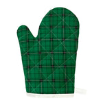 Green Stewart Tartan Print Single Oven Mitt