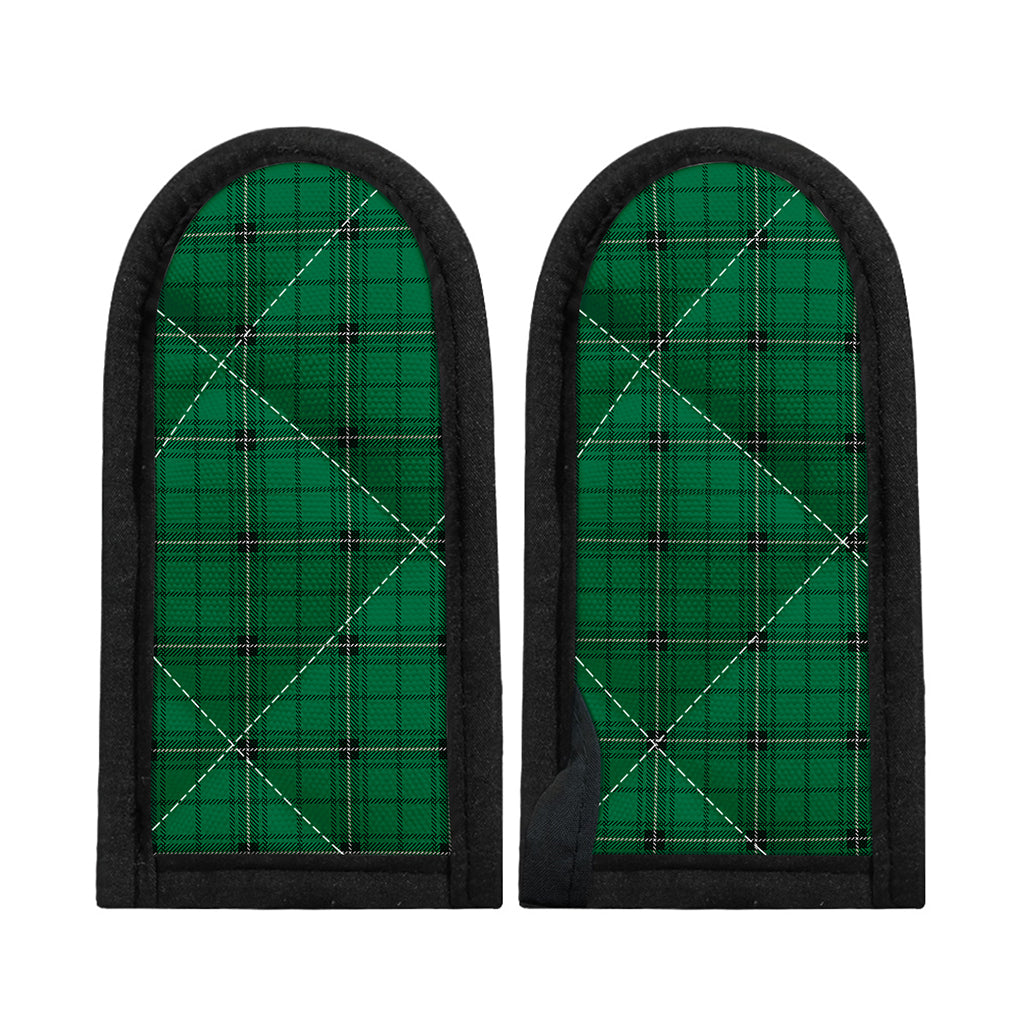 Green Stewart Tartan Print Skillet Handle Cover